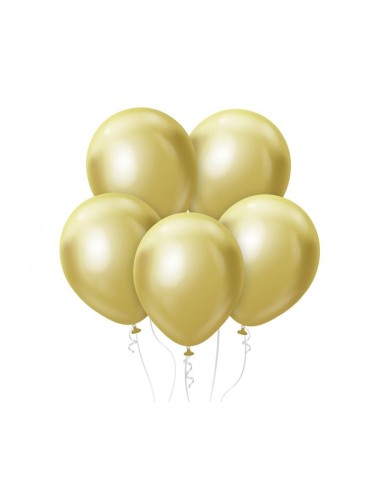Palloncini lattice 12'' Platinum Oro Gold - Blister 7 pezzi