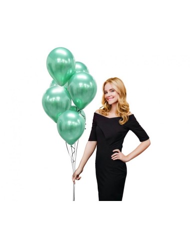 Palloncini lattice 12'' Platinum Green verde - Blister 7 pezzi