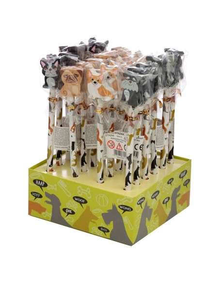Matita con topper gomma 3D - Cani