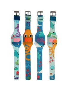 Orologio da polso digitale in silicone - Animali marini