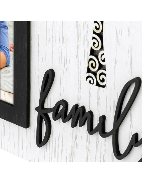 Portafoto in legno albero Family Cm. 25x21,5 - Foto cm. 10x15