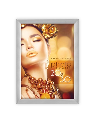 Portafoto in plastica metal Cm. 14,5x20 - Foto cm. 13x18 - Silver