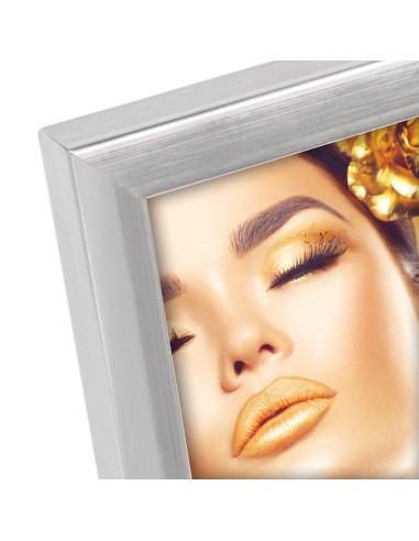 Portafoto in plastica metal Cm. 14,5x20 - Foto cm. 13x18 - Silver