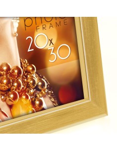 Portafoto in plastica metal Cm. 14,5x20 - Foto cm. 13x18 - Gold 2