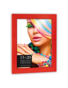 Portafoto in legno Cm. 16x21 - Foto Cm. 13x18 - Rosso