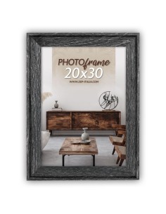Portafoto in plastica anticato Cm. 16,5x21,5 - Foto cm. 13x18 - Nero