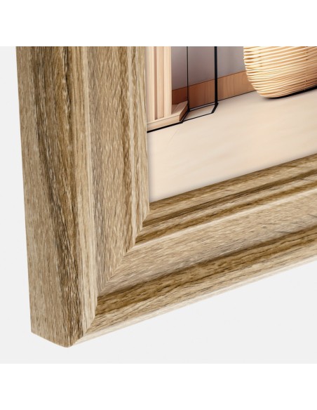 Portafoto in legno classico Cm. 18,5x23,5 - Foto Cm. 13x18 - Legno naturale