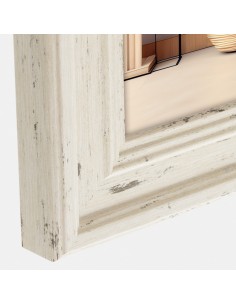 Portafoto in legno classico Cm. 18,5x23,5 - Foto Cm. 13x18 - Bianco 2