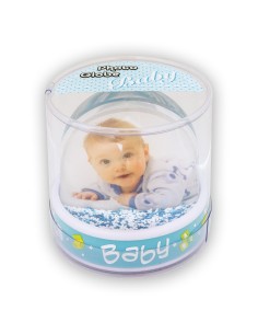 Globo sfera portafoto Baby Cm. 9,5 - Baby Celeste 2