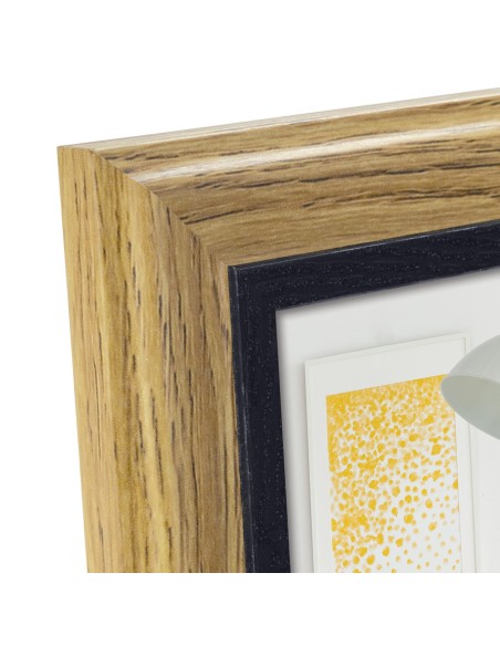 Portafoto in mdf effetto anticato Cm. 22x17 - Foto cm. 13x18 - Legno naturale/marrone