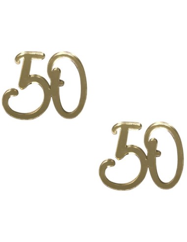 Scritte micro in plex crystal - 50 - Oro Gold - Cf. 10 pezzi