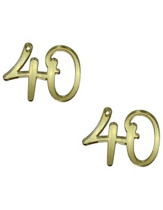 Scritte micro in plex crystal - 40 - Oro Gold - Cf. 10 pezzi