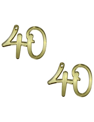 Scritte micro in plex crystal - 40 - Oro Gold - Cf. 10 pezzi