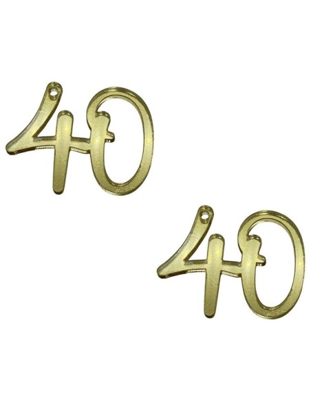 Scritte micro in plex crystal - 40 - Oro Gold - Cf. 10 pezzi