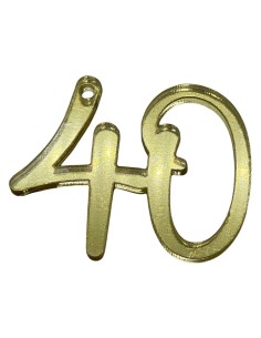 Scritte micro in plex crystal - 40 - Oro Gold - Cf. 10 pezzi 2