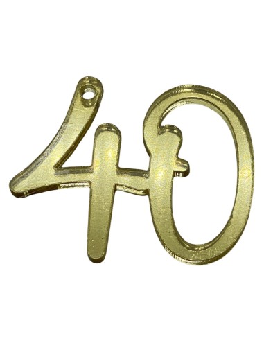 Scritte micro in plex crystal - 40 - Oro Gold - Cf. 10 pezzi