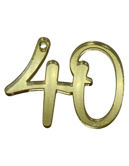 Scritte micro in plex crystal - 40 - Oro Gold - Cf. 10 pezzi