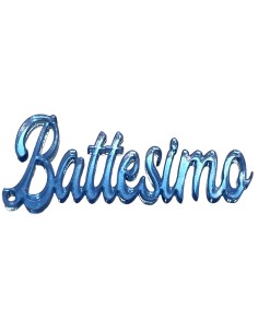 Scritte micro in plex crystal - Battesimo - Celeste - Cf. 10 pezzi 2