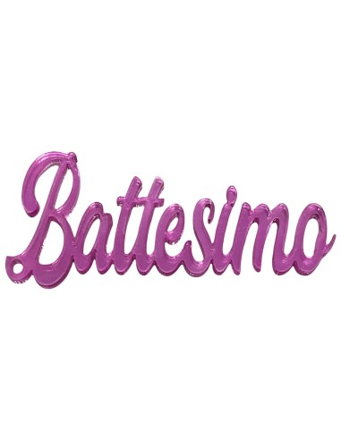 Scritte micro in plex crystal - Battesimo - Rosa - Cf. 10 pezzi