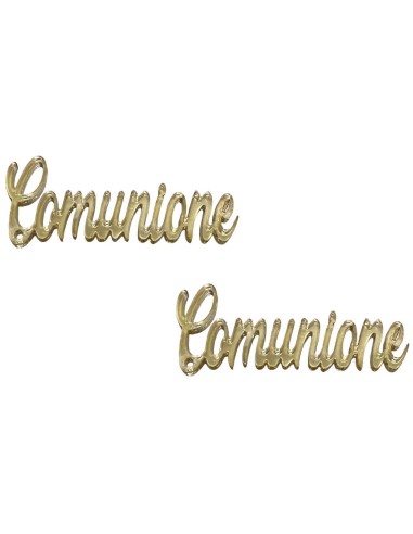 Scritte micro in plex crystal - Comunione - Oro - Cf. 10 pezzi
