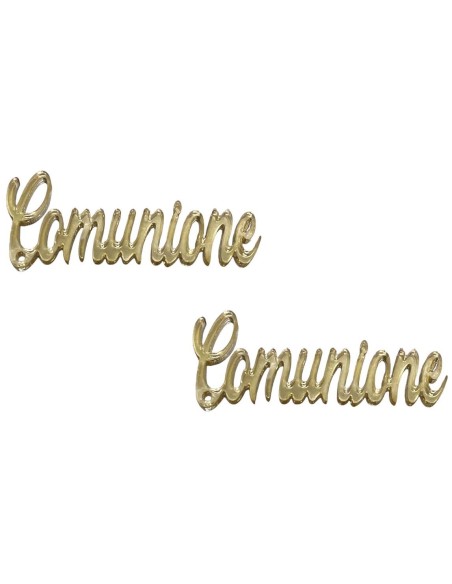 Scritte micro in plex crystal - Comunione - Oro - Cf. 10 pezzi