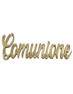 Scritte micro in plex crystal - Comunione - Oro - Cf. 10 pezzi 2