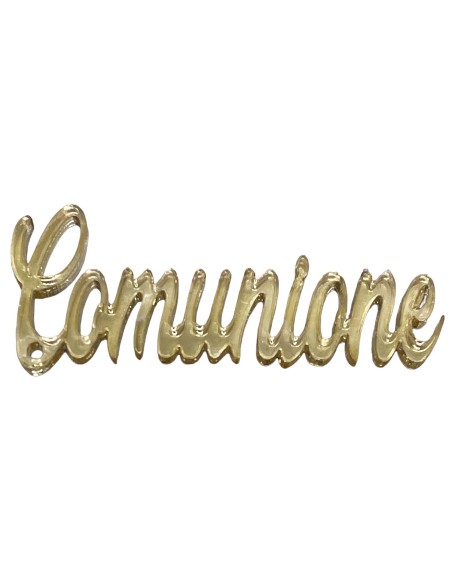 Scritte micro in plex crystal - Comunione - Oro - Cf. 10 pezzi