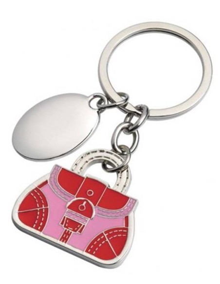 Portachiavi in metallo Borsetta in scatola regalo