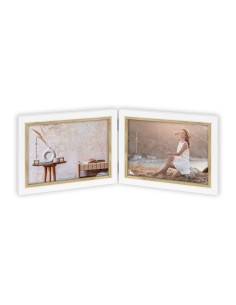Portafoto in legno doppio Cm. 35,5x12,5 - 2 foto cm. 10x15 2