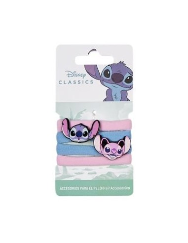 Set 4 fermacapelli elastici con applicazione Stitch