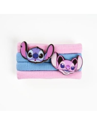 Set 4 fermacapelli elastici con applicazione Stitch