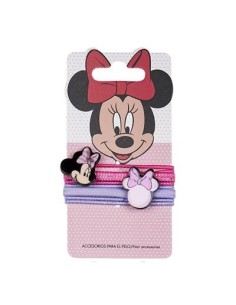 Set 8 fermacapelli elastici sottili con applicazione Minnie