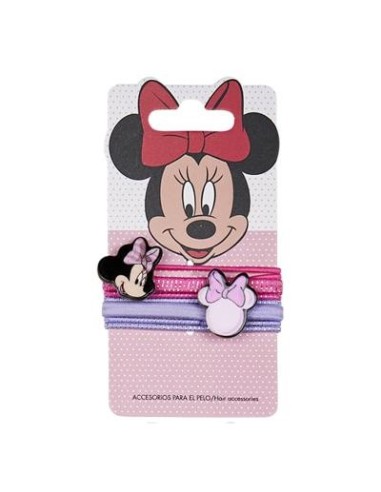 Set 8 fermacapelli elastici sottili con applicazione Minnie
