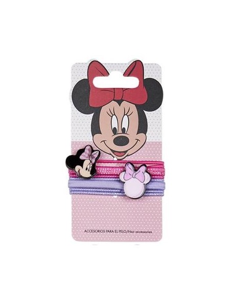 Set 8 fermacapelli elastici sottili con applicazione Minnie