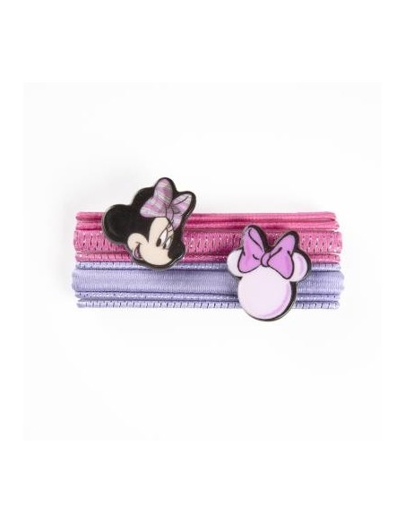 Set 8 fermacapelli elastici sottili con applicazione Minnie