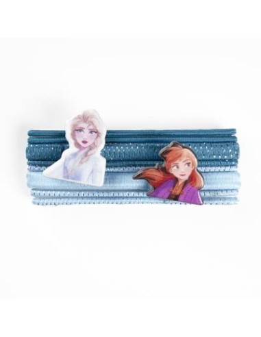 Set 8 fermacapelli elastici sottili con applicazione Frozen II