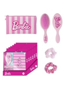 Set regalo con pochette + spazzola + fermacapelli Barbie