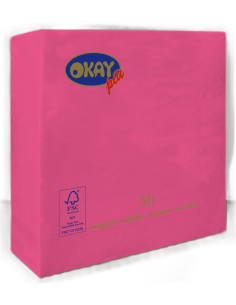 Tovaglioli ovatta 2 veli FSC-ECL Cm. 33x33 - Confezione 50 pz - Ortensia