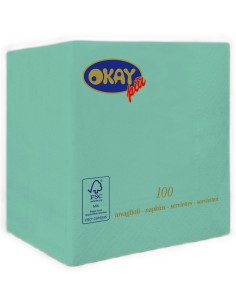 Tovaglioli ovatta 2 veli FSC-ECL Cm. 25x25 - Confezione 100 pz - Tahiti Tiffany