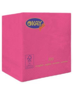 Tovaglioli ovatta 2 veli FSC-ECL Cm. 25x25 - Confezione 100 pz - Ortensia