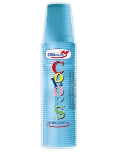 Bicchieri 200 ML plastica Color - Cf. 50 pezzi - Azzurro