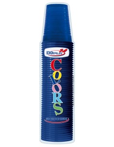 Bicchieri 200 ML plastica Color - Cf. 50 pezzi - Blu