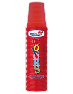 Bicchieri 200 ML plastica Color - Cf. 50 pezzi - Rosso