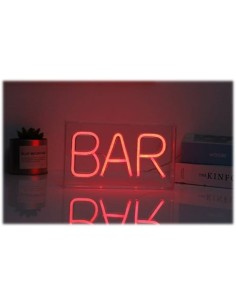 Lampada insegna led neon in cornice plex Cm. 23x4x13 - Bar