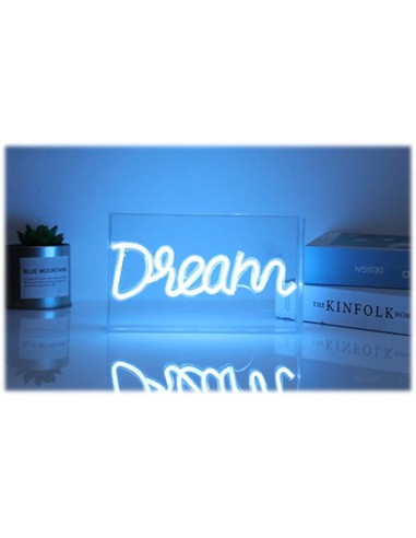 Lampada insegna led neon in cornice plex Cm. 23x4x13 - Dream