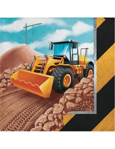 Tovaglioli party Cm. 25x25 - Ruspa Construction - Cf. 16 pezzi