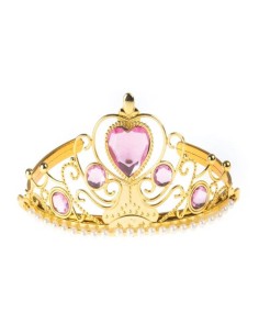 Cerchietto tiara dorata con diadema