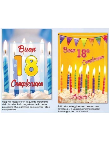Biglietto auguri classico 18 Anni