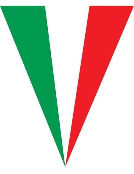 Festone bandierine in pvc Mt. 5 tricolore Italia