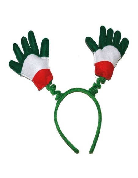 Cerchietto con manine tricolore Italia